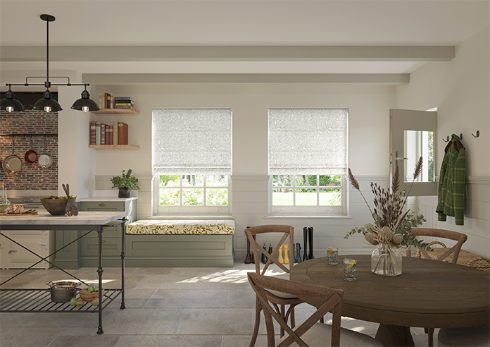 Aviary Velvet, Feather Grey - Roman Blind - Image 8